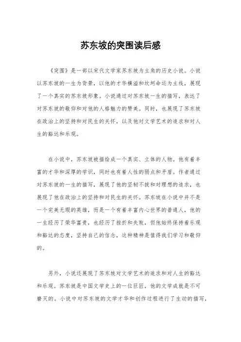 苏东坡的突围读后感