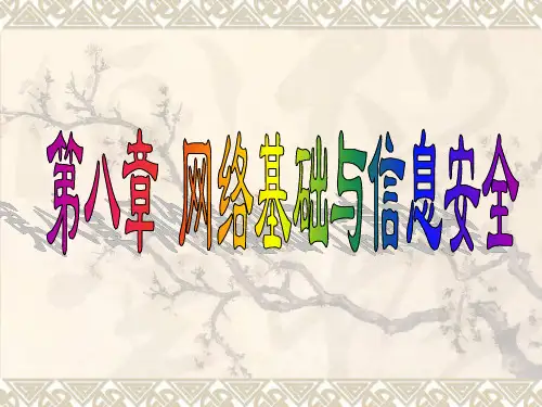 大学计算机基础 第八章 计算机网络基础和信息安全