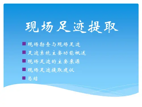 现场足迹提取