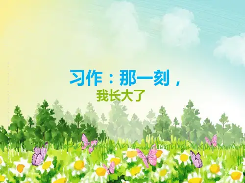 那一刻我长大了 课件(共21张PPT)