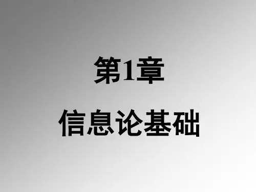 信息论基础ppt