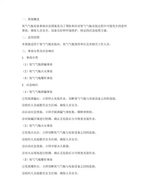 氧气气瓶充装事故应急预案