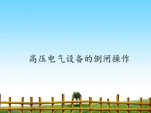 高压电气设备倒闸操作