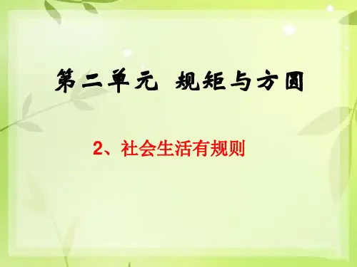 《社会生活有规则》PPT课件1教科版