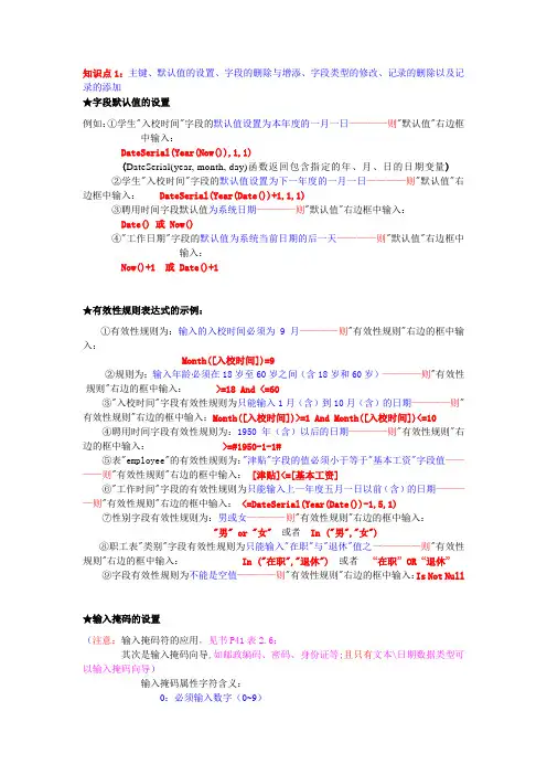 国二ACCESS操作题