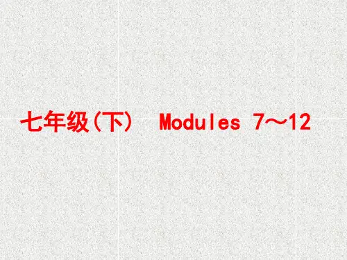 外研版英语中考一轮复习七下 Modules 7-12教材考点梳理课件