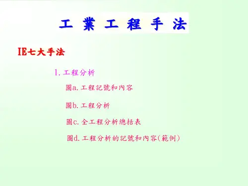 精选工业工程七大手法