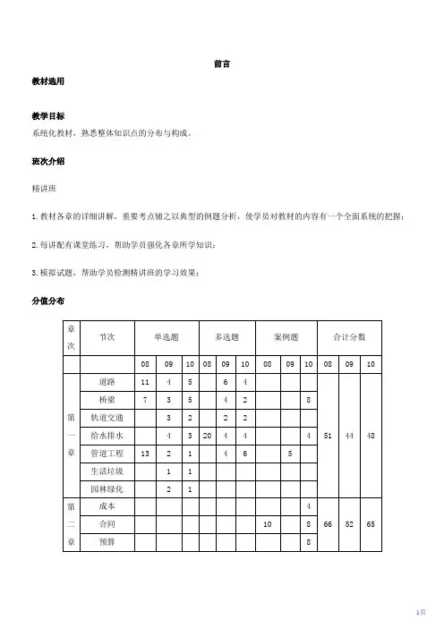 2012年二级建造师《市政》精讲课件
