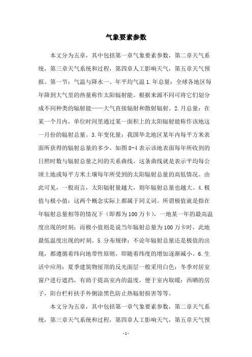 气象要素参数