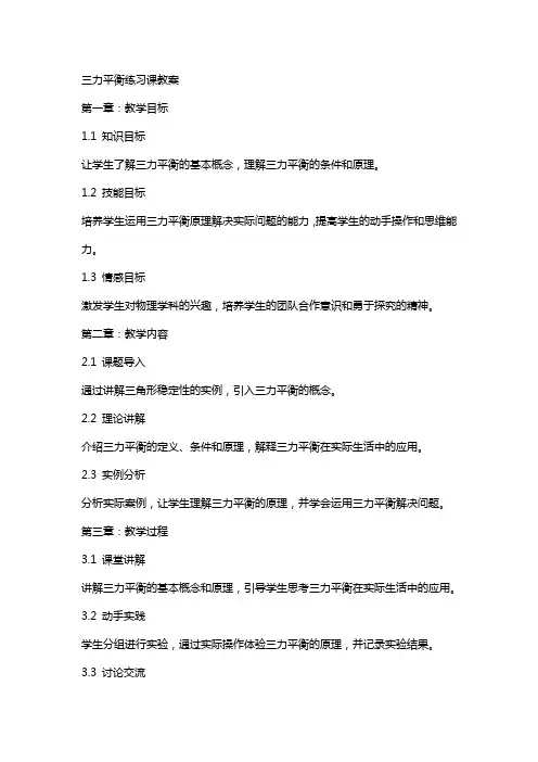 三力平衡练习课教案