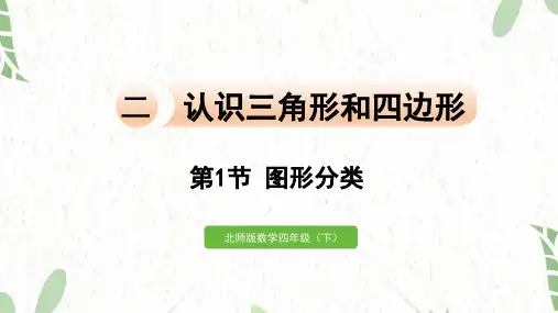 北师大版数学四年级(下册)第二单元  第1节  图形分类