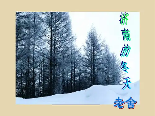 【独家】人教新课标版初中语文七年级上册第12课济南的冬天课件