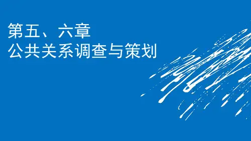 公共关系调查与策划