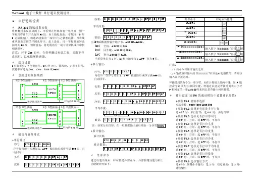 TC计数秤RS232串行通讯说明书
