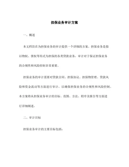 担保业务审计方案