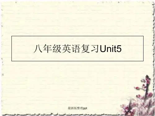 仁爱版英语八年级下册unit5短语复习ppt课件