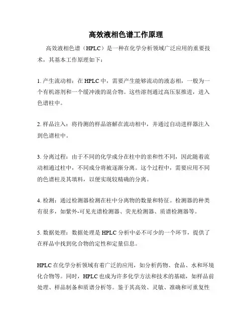 高效液相色谱工作原理