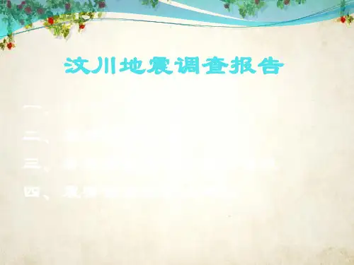汶川地震调查报告(PPT 36页)