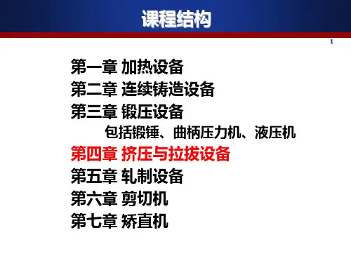 精选挤压与拉拔设备培训教材