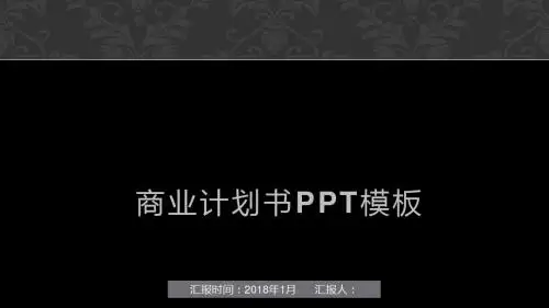 2018年大气简约商业计划书PPT模板