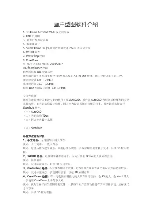 画户型图软件介绍