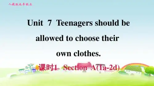 新人教版九年级英语上册Unit 7 课时1 Section A (1a-2d)【创新课件】