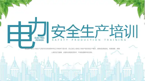 电力安全生产培训PPT电力企业的安全生产管理体系PPT课件带内容