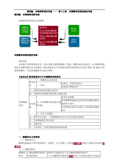应对舞弊导致的重大错报风险