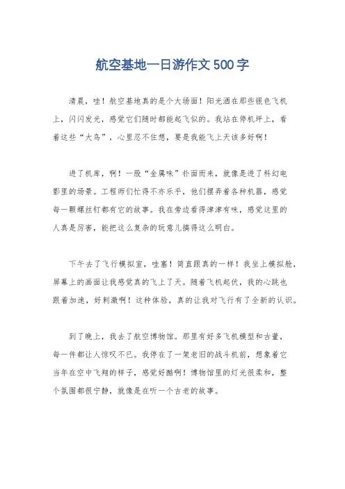 航空基地一日游作文500字