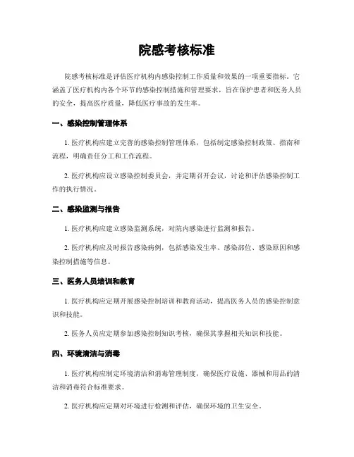 院感考核标准