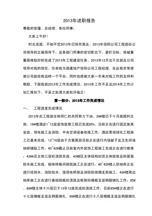 2013述职报告
