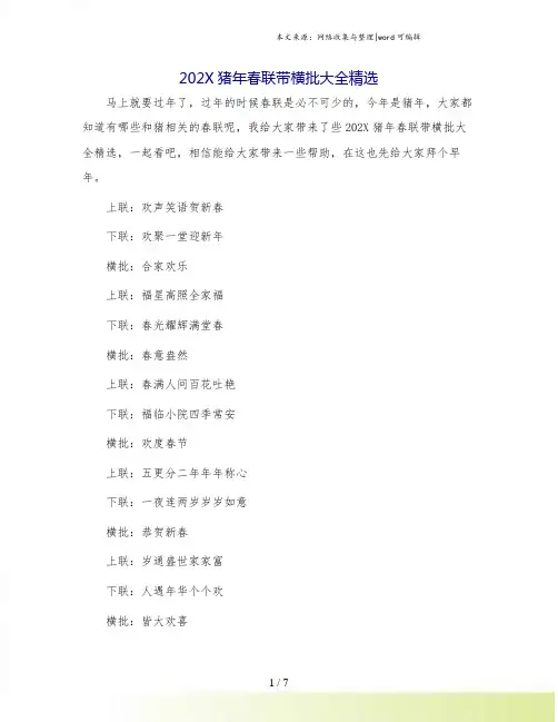 202X猪年春联带横批大全精选.doc