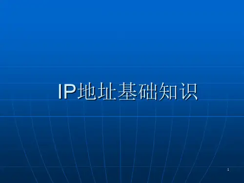 IP地址基础知识ppt课件