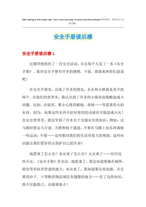 安全手册读后感
