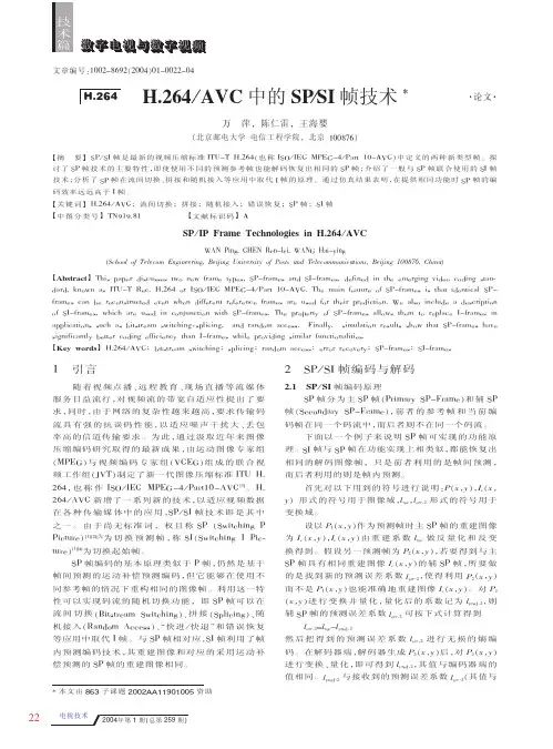 H.264AVC中的SPSI帧技术