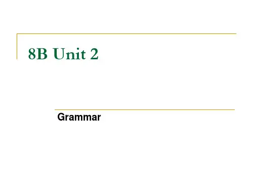 牛津英语 8B Unit2 Grammar课件ppt