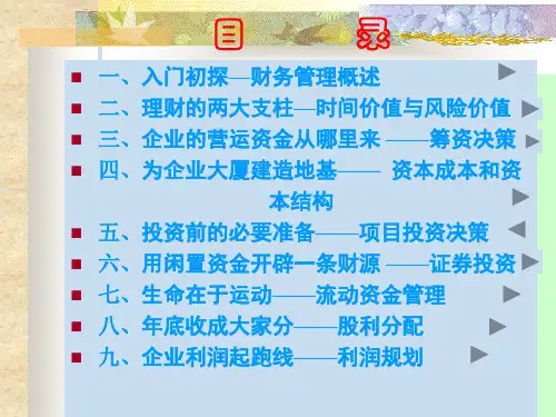 财务管理讲义ppt153页