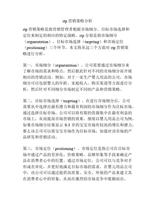 stp营销策略分析