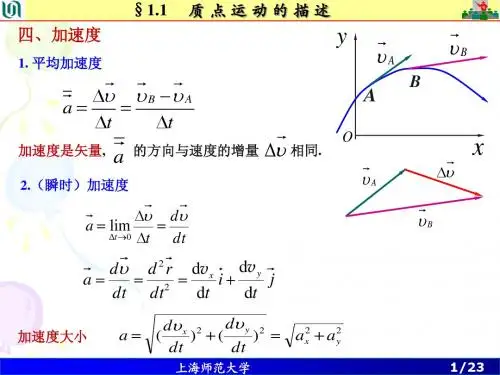 第 01章 2 次课 -- 加速度  圆周运动