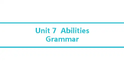 2020—2021学年牛津译林版七年级下册英语Unit7 Grammar  课件