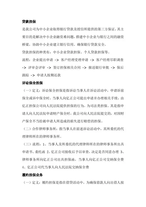 融资性担保业务范围介绍)