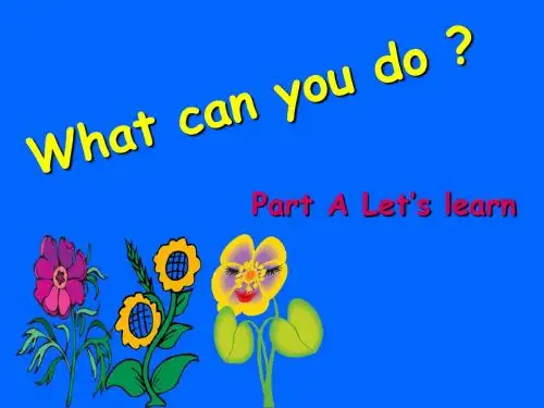 what can  you do 课件
