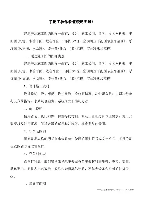 (完整版)手把手教你看懂暖通图纸