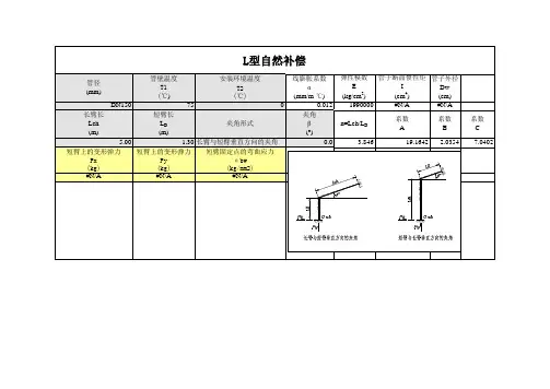L型和方形补偿器补偿器计算