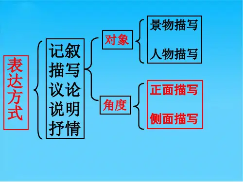 正面描写与侧面描写ppt课件