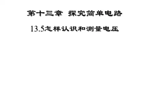 13.5怎样认识和测量电压(九年级物理)