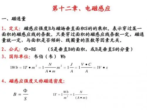 高中物理复习提纲-第十二章  电磁感应