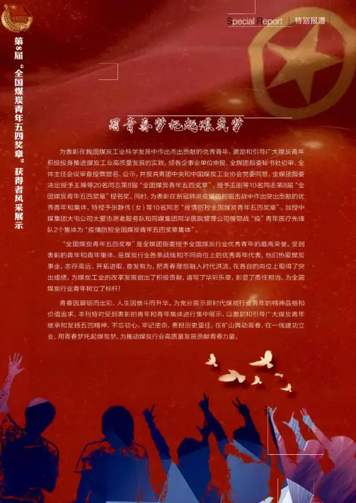 用青春梦托起煤炭梦——第8届“全国煤炭青年五四奖章”获得者风采展示