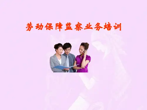 劳动保障监察业务培训(讲师版)
