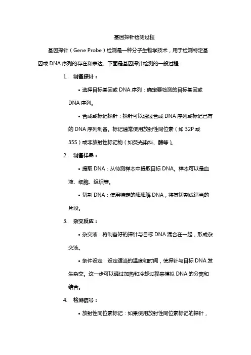 基因探针检测过程